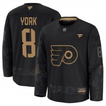 Fanatics Philadelphia Flyers Cam York 2024 Military Appreciation Practice Jersey - Black Premium