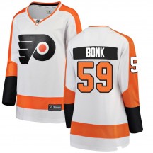 Women's Fanatics Branded Philadelphia Flyers Oliver Bonk Away Jersey - White Breakaway
