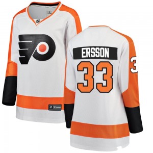 Women's Fanatics Branded Philadelphia Flyers Samuel Ersson Away Jersey - White Breakaway