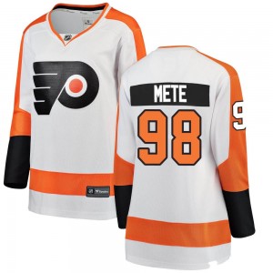 Women's Fanatics Branded Philadelphia Flyers Victor Mete Away Jersey - White Breakaway