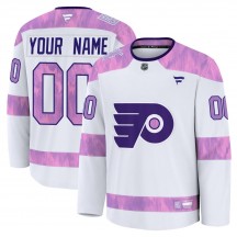 Youth Fanatics Philadelphia Flyers Custom Custom 2024 Hockey Fights Cancer Practice Jersey - White Premium