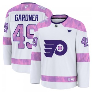 Youth Fanatics Philadelphia Flyers Rhett Gardner 2024 Hockey Fights Cancer Practice Jersey - White Premium