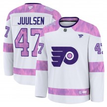 Youth Fanatics Philadelphia Flyers Noah Juulsen 2024 Hockey Fights Cancer Practice Jersey - White Premium