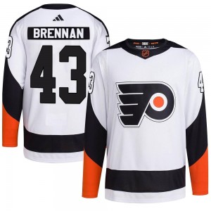 Youth Adidas Philadelphia Flyers T.J. Brennan Reverse Retro 2.0 Jersey - White Authentic