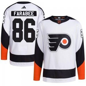 Youth Adidas Philadelphia Flyers Joel Farabee Reverse Retro 2.0 Jersey - White Authentic