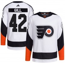 Youth Adidas Philadelphia Flyers Spencer Gill Reverse Retro 2.0 Jersey - White Authentic