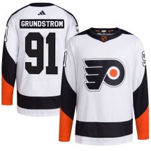 Youth Adidas Philadelphia Flyers Carl Grundstrom Reverse Retro 2.0 Jersey - White Authentic