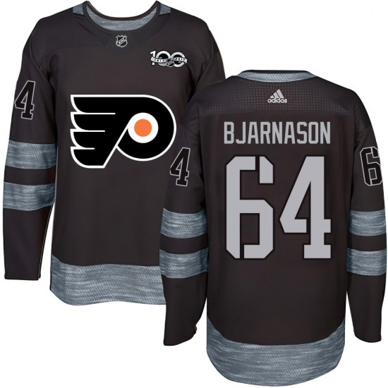 Philadelphia Flyers Carson Bjarnason 1917-2017 100th Anniversary Jersey - Black Authentic