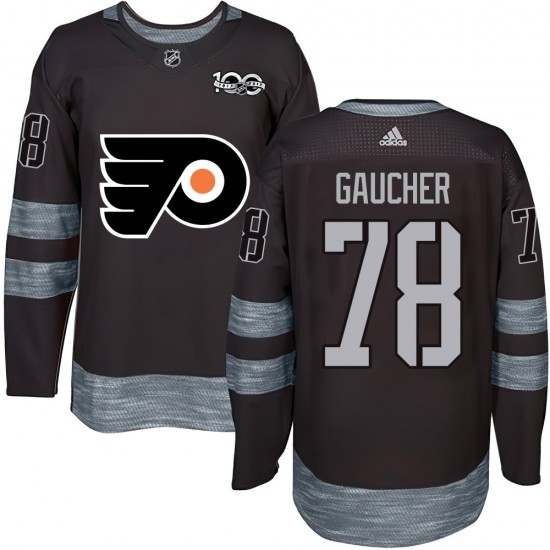 Philadelphia Flyers Jacob Gaucher 1917-2017 100th Anniversary Jersey - Black Authentic