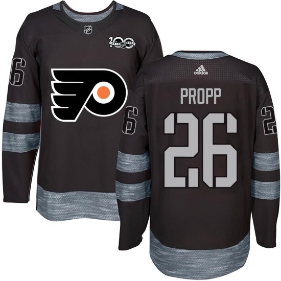 Philadelphia Flyers Brian Propp 1917-2017 100th Anniversary Jersey - Black Authentic