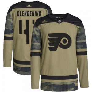 Adidas Philadelphia Flyers Luke Glendening Military Appreciation Practice Jersey - Camo Authentic