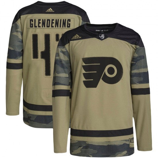 Adidas Philadelphia Flyers Luke Glendening Military Appreciation Practice Jersey - Camo Authentic