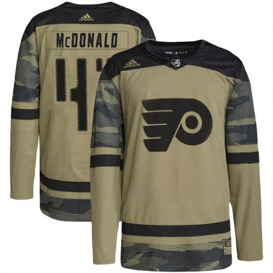 Adidas Philadelphia Flyers Hunter McDonald Military Appreciation Practice Jersey - Camo Authentic
