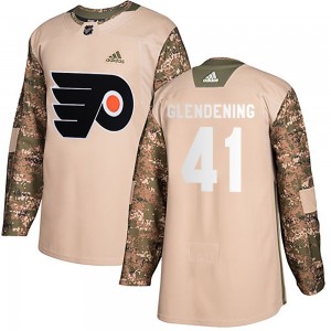 Adidas Philadelphia Flyers Luke Glendening Veterans Day Practice Jersey - Camo Authentic