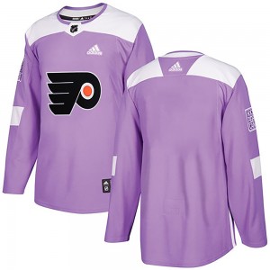 Adidas Philadelphia Flyers Blank ＃ Fights Cancer Practice Jersey - Purple Authentic
