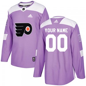 Adidas Philadelphia Flyers Custom Custom Fights Cancer Practice Jersey - Purple Authentic