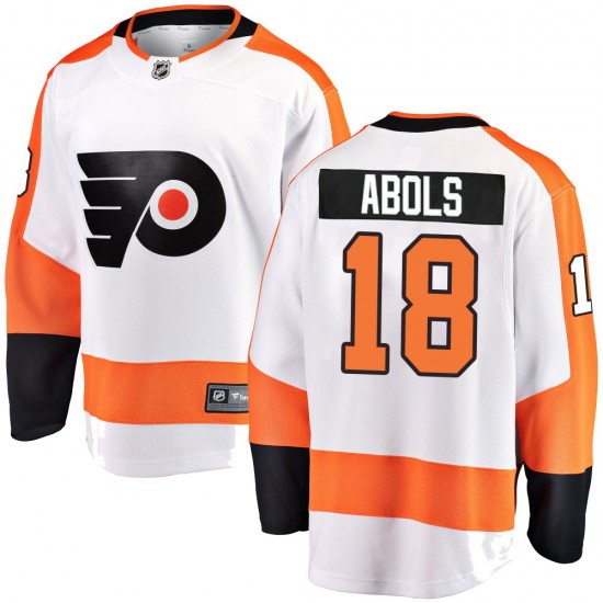 Youth Fanatics Branded Philadelphia Flyers Rodrigo Abols Away Jersey - White Breakaway