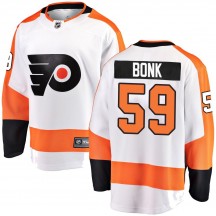 Youth Fanatics Branded Philadelphia Flyers Oliver Bonk Away Jersey - White Breakaway