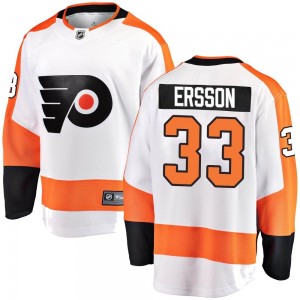 Youth Fanatics Branded Philadelphia Flyers Samuel Ersson Away Jersey - White Breakaway