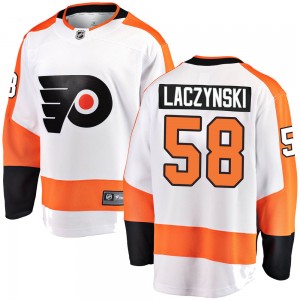 Youth Fanatics Branded Philadelphia Flyers Tanner Laczynski Away Jersey - White Breakaway