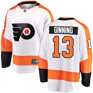 Fanatics Branded Philadelphia Flyers Adam Ginning Away Jersey - White Breakaway
