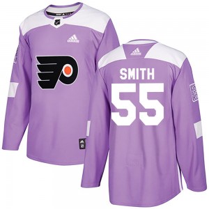 Youth Adidas Philadelphia Flyers Givani Smith Fights Cancer Practice Jersey - Purple Authentic