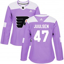 Women's Adidas Philadelphia Flyers Noah Juulsen Fights Cancer Practice Jersey - Purple Authentic